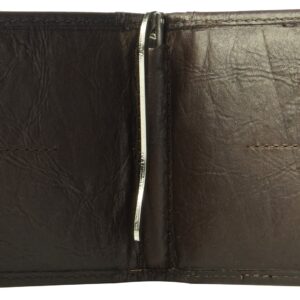 Fossil Men's Neel Leather Slim Minimalist Money Clip Bifold Front Pocket Wallet, Brown, (Model: ML3887200)