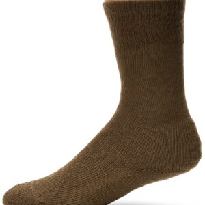 Thorlos Unisex MS Anti-Fatigue Thick Padded Over the Calf Sock, Coyote Brown, Medium