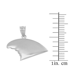 High Polish 925 Sterling Silver Shark Fin Charm Pendant