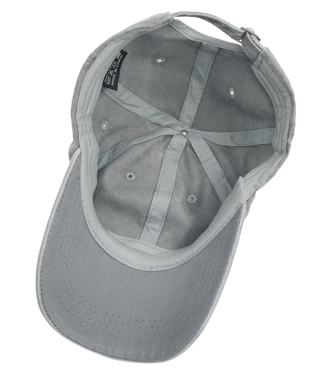 Glamorstar Classic Unisex Baseball Cap Adjustable Washed Dyed Cotton Ball Hat Grey