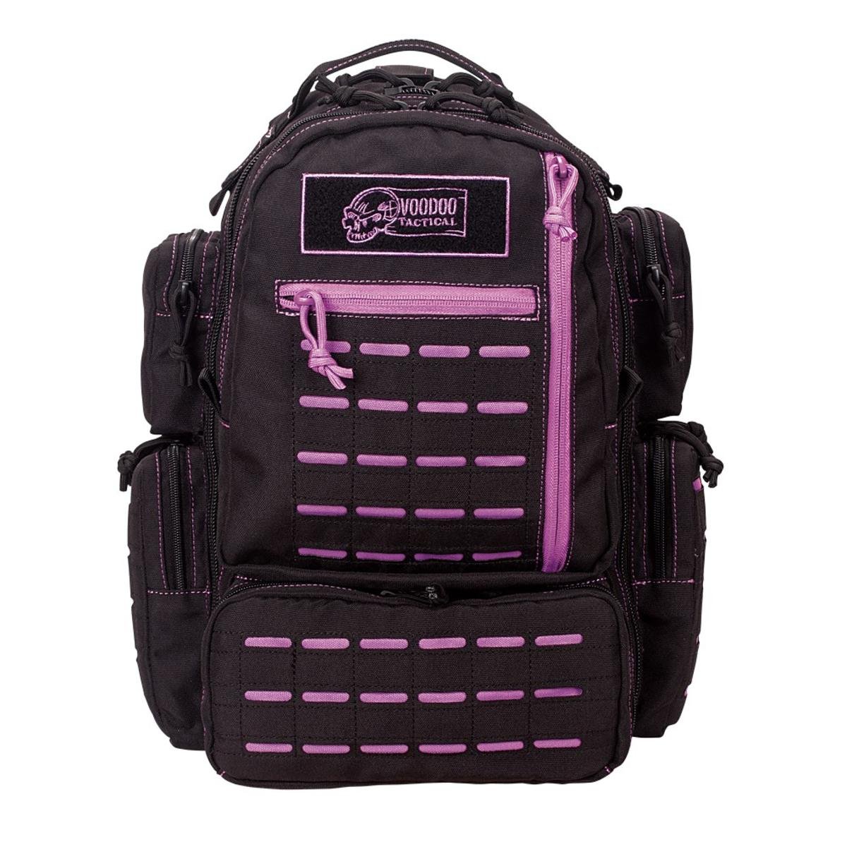 VooDoo Tactical 15-0058065000 Mini Tobago Pack with Die Cut Molle Black with Purple