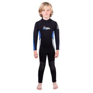 seavenger scout 3mm neoprene child wetsuit (ocean blue, 4)