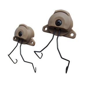 dlp tactical msa sordin headset adaptor for m-lok compatible helmet arc rail (tan)