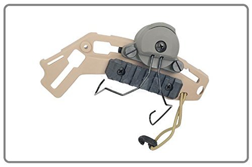 DLP Tactical MSA Sordin Headset Adaptor for M-Lok Compatible Helmet ARC Rail (Tan)