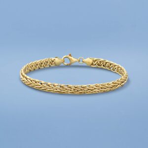 Ross-Simons 18kt Yellow Gold Wheat-Link Bracelet. 7 inches