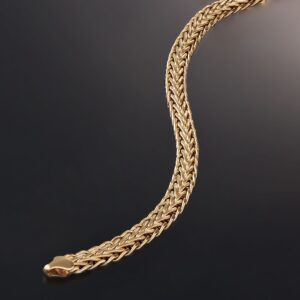 Ross-Simons 18kt Yellow Gold Wheat-Link Bracelet. 7 inches