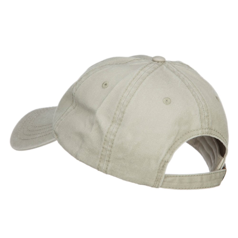 Golden Retriever Embroidered Washed Cap - Stone OSFM