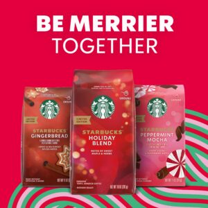 Starbucks Ground Coffee, Holiday Blend Medium Roast Coffee, 100% Arabica, Limited Edition Holiday Coffee, 6 Bags (10 Oz Each)