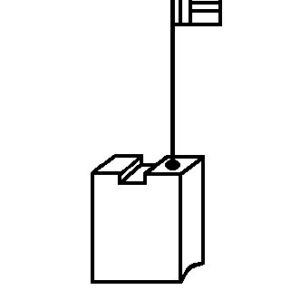 Buildalot Specialty Carbon Brushes 0751_Baier_BDN454 for Baier Brickwork slot miller BDN454 - With Cable and Connector