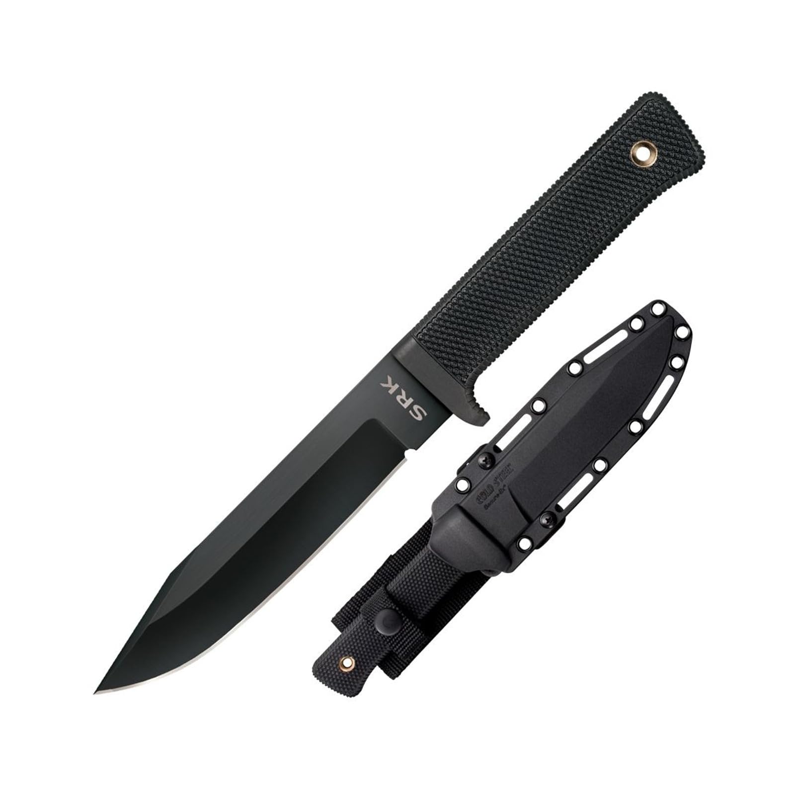 Cold Steel SRK 6" SK-5 Clip Point Razor-Sharp Blade 4.75" Durable Kray-Ex Handle Tactical Fixed Blade Knife, Blister Pack