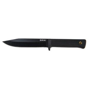 Cold Steel SRK 6" SK-5 Clip Point Razor-Sharp Blade 4.75" Durable Kray-Ex Handle Tactical Fixed Blade Knife, Blister Pack