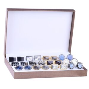 BodyJ4You Cufflink 12 Pairs Two Tone Classy Stylish Men's Cuff Links Elegant Gift Box