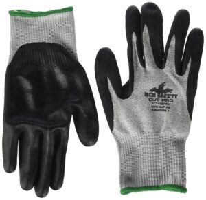 mcr safety x-large cut pro 13 gauge hypermax cut resistant gloves with nitrile coated palm