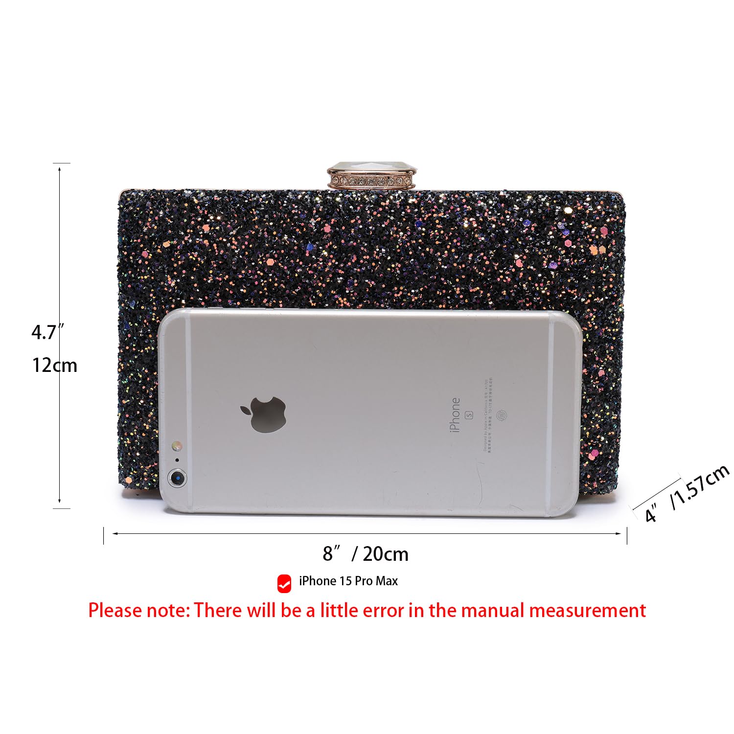 CARIEDO Women's Sparkling Clutch Purse Elegant Glitter Evening Bags Bling Evening Handbag for Dance Wedding Party Prom Bride(purple)