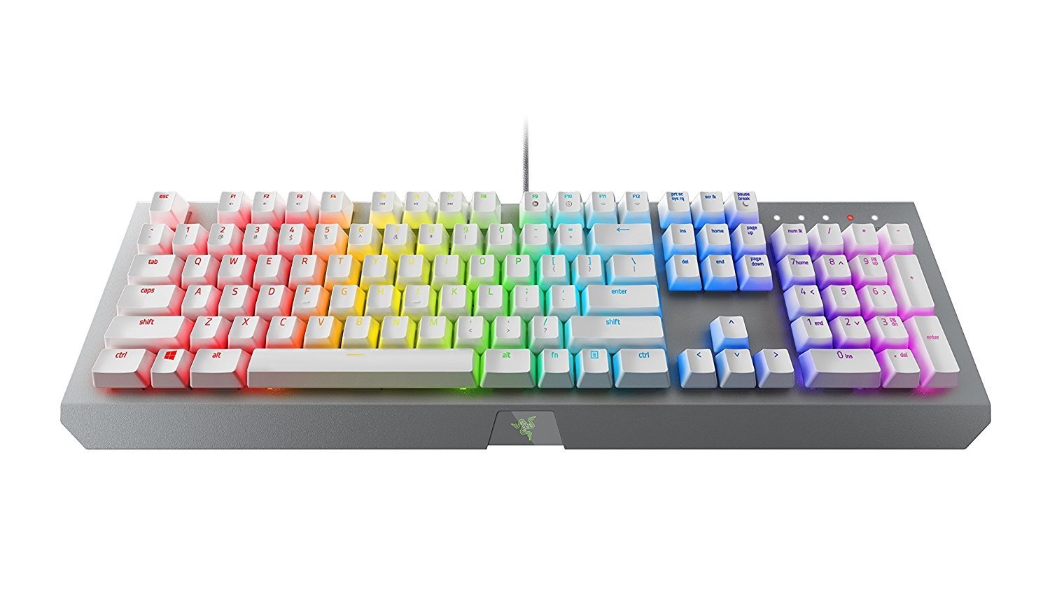 Razer BlackWidow X Chroma Mechanical Gaming Keyboard: Green Key Switches - Tactile & Clicky - Chroma RGB Lighting - Military-Grade Metal Construction - Mercury White