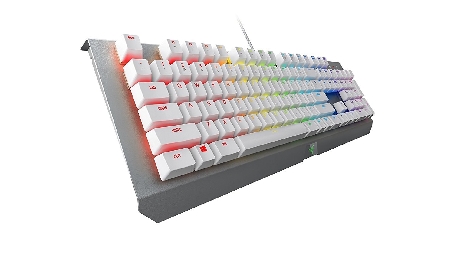 Razer BlackWidow X Chroma Mechanical Gaming Keyboard: Green Key Switches - Tactile & Clicky - Chroma RGB Lighting - Military-Grade Metal Construction - Mercury White