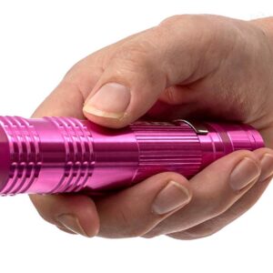 POLICE M12 Aluminum Stun Gun with LED Flashlight, Pink