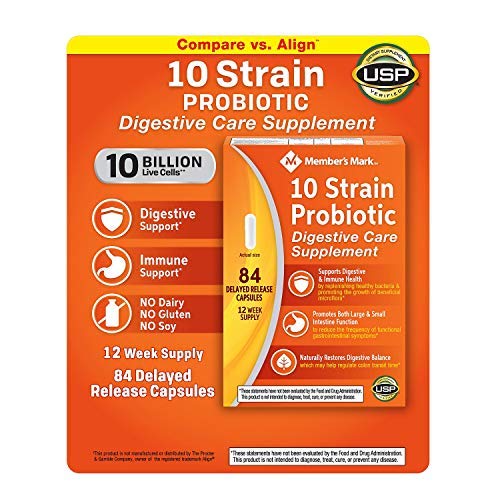 Members Mark 10 Strain Probiotic (84 Count) (2 Pack)