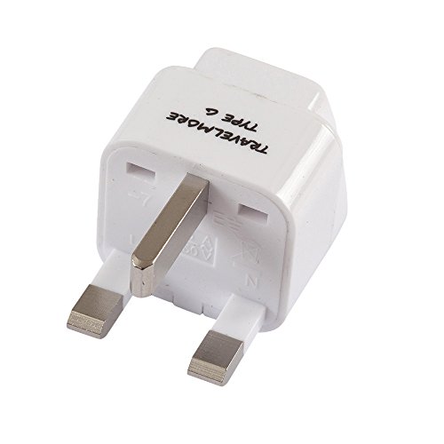 2 Pack UK Travel Adapter for Type G Plug - Works with Electrical Outlets in United Kingdom, Hong Kong, Ireland, Great Britain, Scotland, England, London, Dublin & More