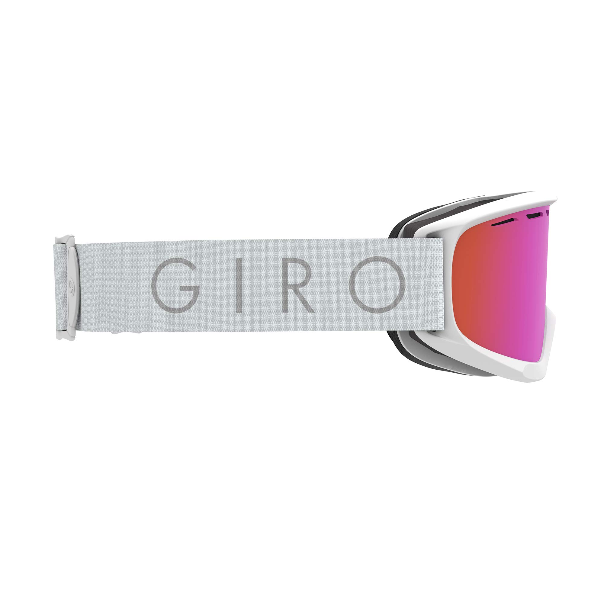 Giro Index OTG Adult Snow Goggles - White Core Light Strap with Amber Pink Lens (2021)