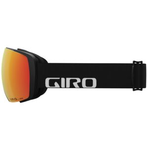 Giro Contact Ski Goggles - Snowboard Goggles for Men & Women - Black Wordmark Strap with Vivid Ember/Vivid Infrared Lenses