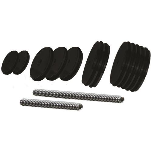 Dead Center Archery Products Custom Balance Weight Kit - (1) 6oz, (1) 3oz, (3) 1oz, (2) 1/2oz, (3) Threaded rods (Matte Black)