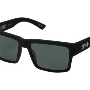 Spy Optic Montana Sunglasses Matte Black w/ Happy Grey Green Lens + Sticker