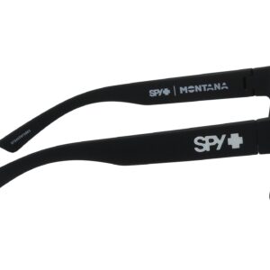 Spy Optic Montana Sunglasses Matte Black w/ Happy Grey Green Lens + Sticker