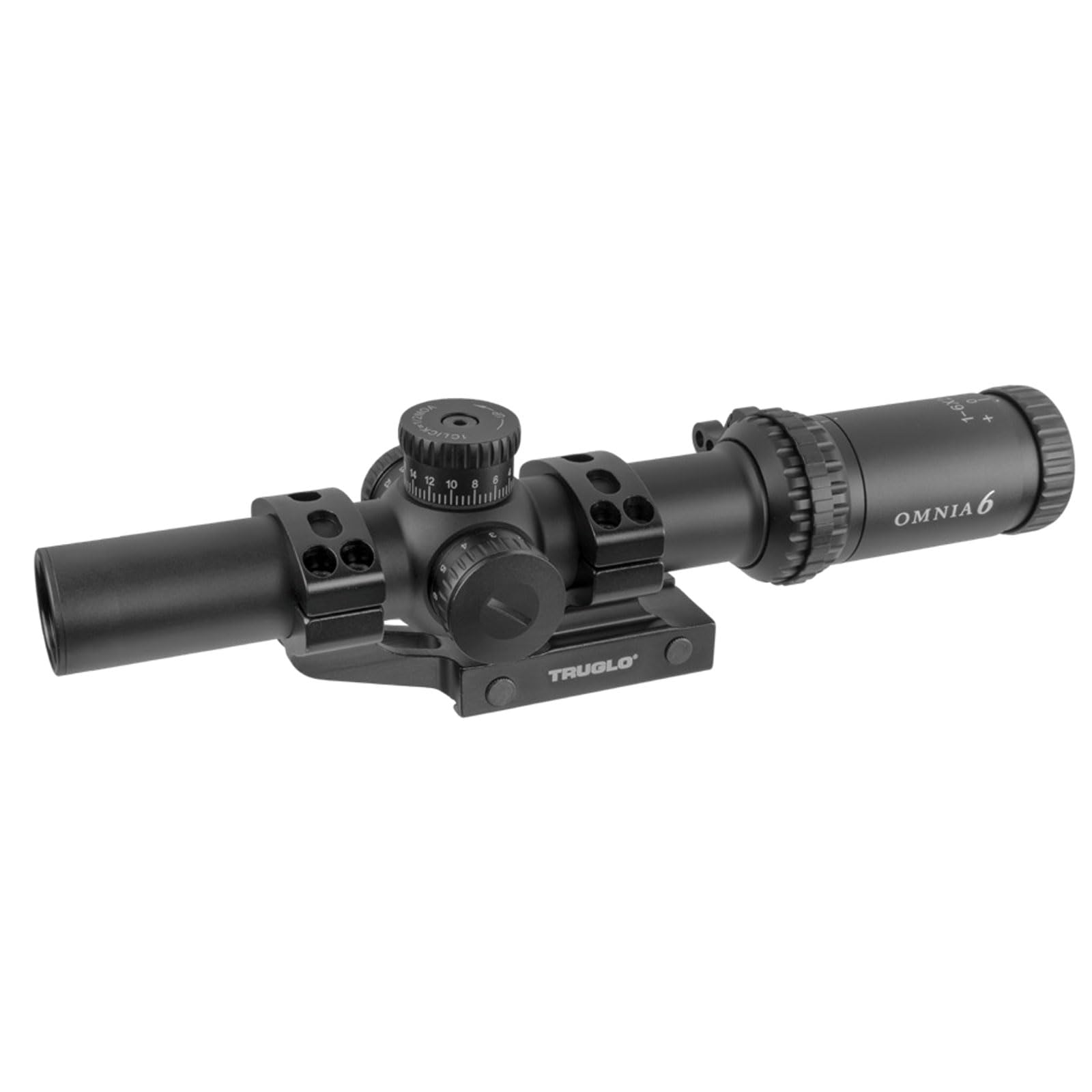 TRUGLO Omnia Tactical Hunting Shooting Durable Fogproof Shock Resistant 30mm One-Piece Aluminum Tube Illuminated All Purpose Tactical Reticle Riflescope | Flip-Up Lens Cap Included | 6 1-6X24 30MM