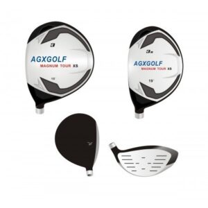 AGXGOLF Men's Senior Left Hand Tall Length (+1 inch) Magnum XS Complete Golf Club Set 460cc Driver, Fairway Wood, 3 Hybrid Iron 5-9 Irons + PW + Putter + Built in The USA