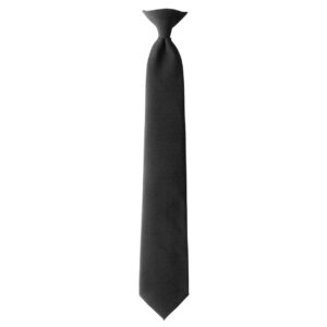 jacob alexander uniform solid clip-on tie with buttonholes - xl 24 inch - black