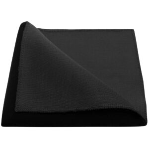 king & priory luxury black velvet pocket square, handkerchief