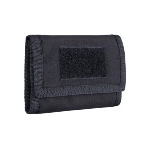 excellent elite spanker nylon trifold wallet for men id card holder tactical military wallet with coin pocket outdoor wallet(black)