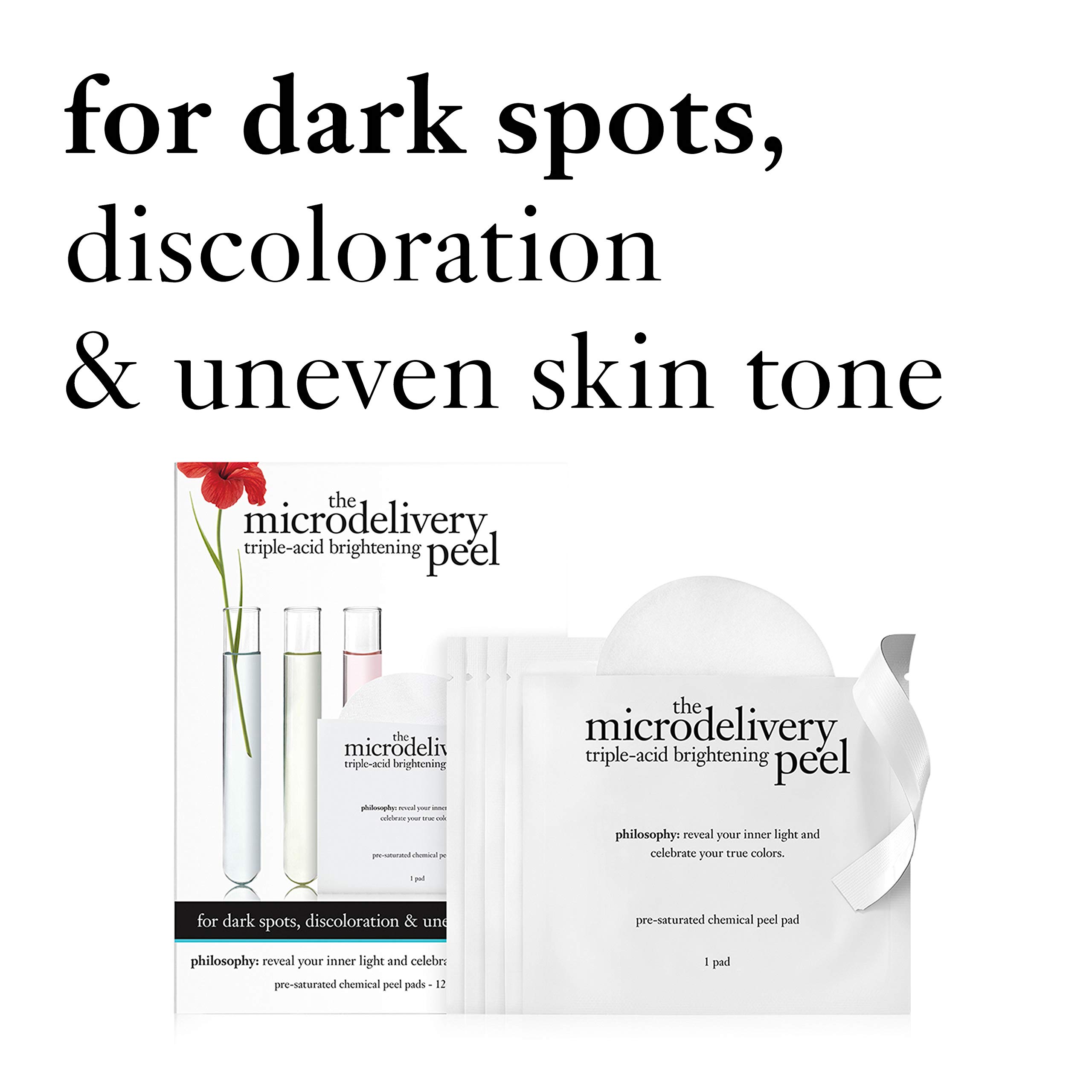 philosophy microdelivery - triple-acid brightening peel, 12 ct