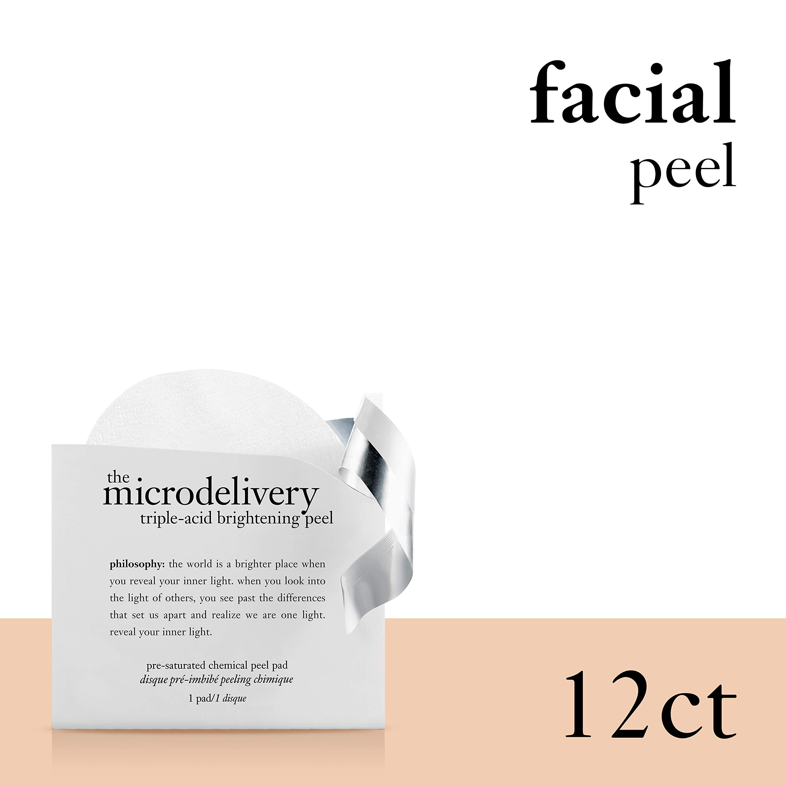 philosophy microdelivery - triple-acid brightening peel, 12 ct