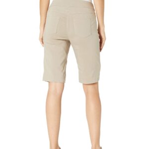 SLIM-SATION Women's Golf Wide Band Pull On Short with Real Pockets(Stone,8)