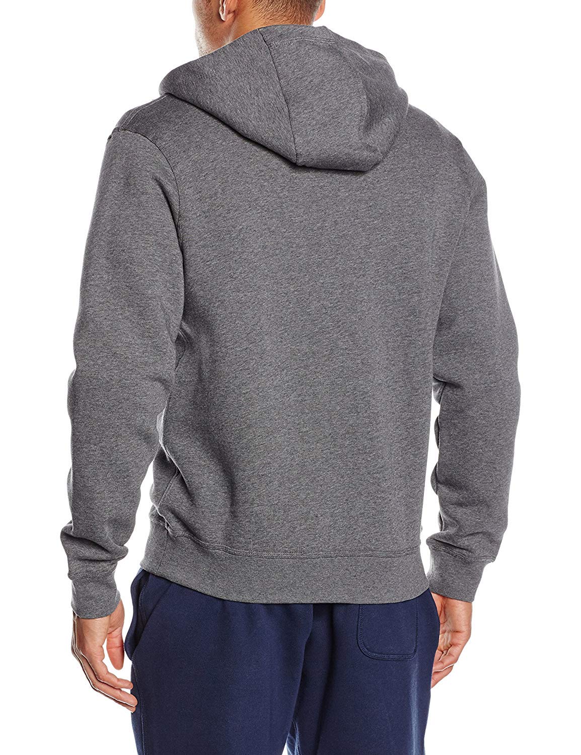 Nike Men's Club Swoosh Full Zip Fleece Hoodie (Small, Charcoal)