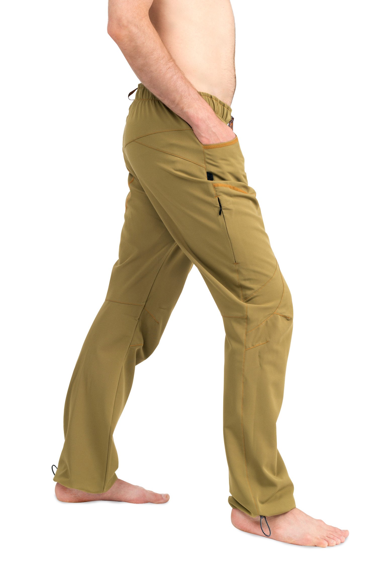 Ucraft "Xlite Rock Climbing, Bouldering and Yoga Pants. Lightweight, Stretching, Breathable (Size M, Color Mustard)