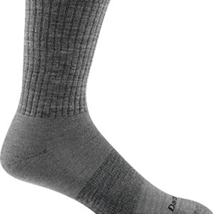 Darn Tough 1680 Men's Merino Wool Standard Issue Crew Height Light Socks, Medium Gray, Medium (8-9.5)