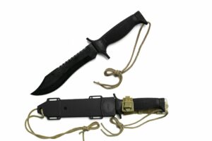 devilfish new 12" tactical hunting knife w/plastic sheath