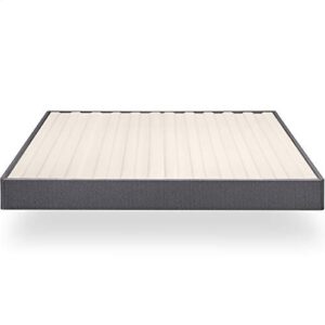 ZINUS Upholstered Metal and Wood Box Spring, 7.5 Inch Mattress Foundation, Easy Assembly, Fabric Paneled Design, Queen