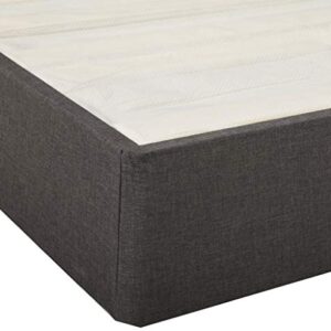 ZINUS Upholstered Metal and Wood Box Spring, 7.5 Inch Mattress Foundation, Easy Assembly, Fabric Paneled Design, Queen