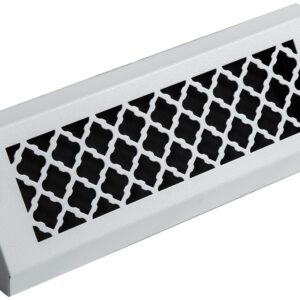 SteelCrest BTU15BBSWH Bronze Series Designer Baseboard Vent with Air-Volume Damper, White