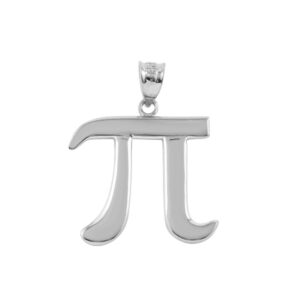 925 sterling silver mathematical pi symbol pendant