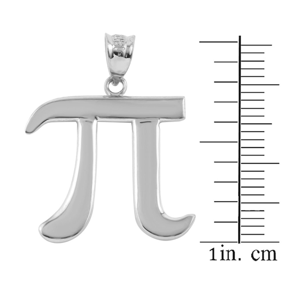 925 Sterling Silver Mathematical Pi Symbol Pendant