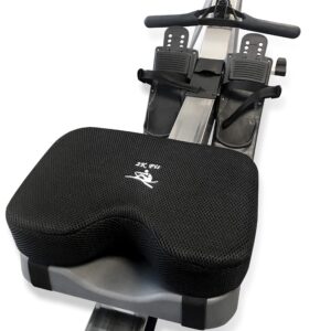 2K Fit Rowing Machine Seat Cushion (Model 2) for The Concept 2 Rowing Machine with Custom Memory Foam, Washable Cover, and Straps- Concept 2 Rower, Recumbent Stationary Bike, WatterRower Seat Pad