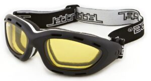 jettribe classic jet ski goggles - pwc watercraft water sports sunglasses - easy fit glasses for ultimate adventure like kite boarding, surfer, kayak, etc - pink floating frame/amber lens goggles