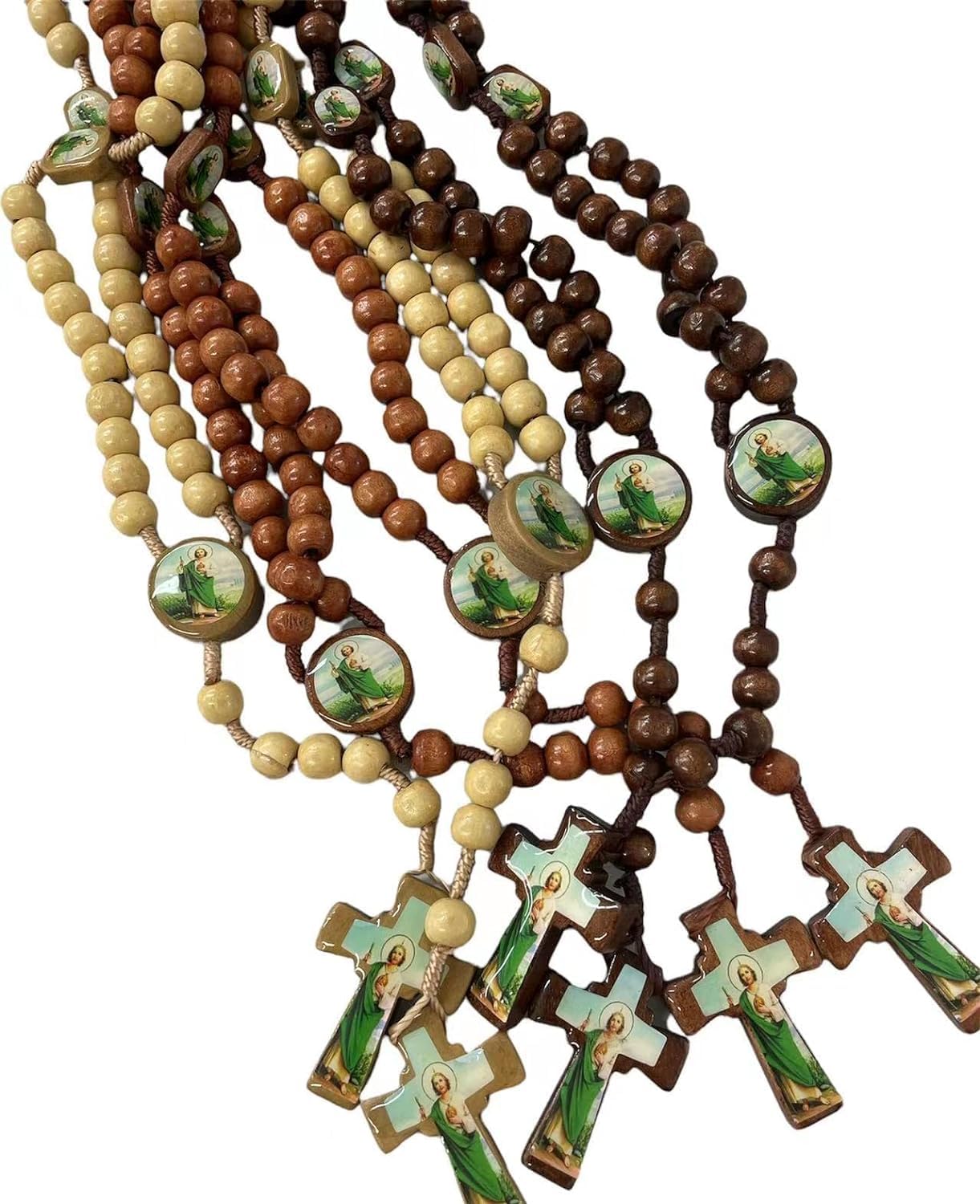 CLGIFT 30pcs mix lot full long rosary necklace Religious catholic Crucifix cross wholesale lot