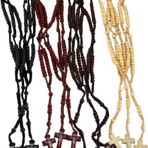 CLGIFT 30pcs mix lot full long rosary necklace Religious catholic Crucifix cross wholesale lot