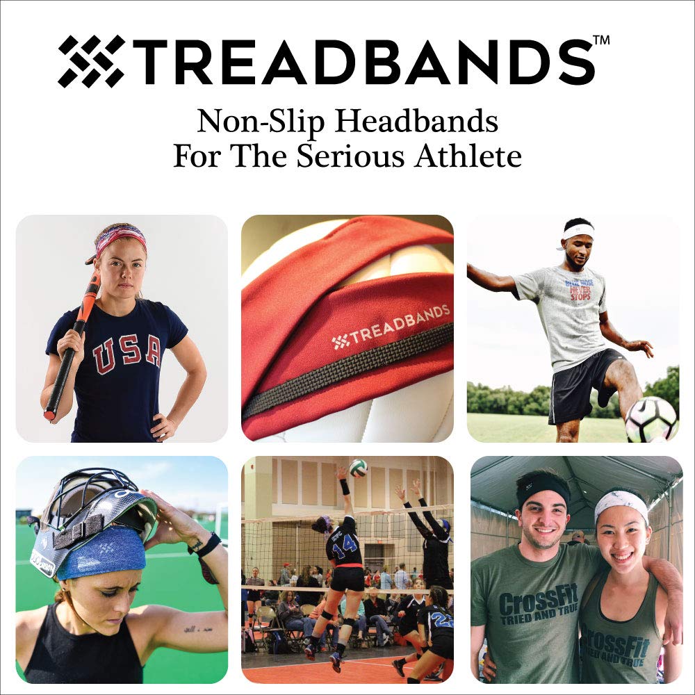 TreadBands All Terrain Tieback Non Slip Headband - Solid Colors (Navy Blue)